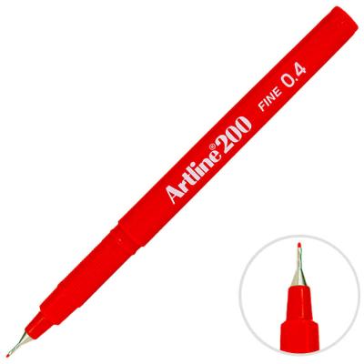 Artline 200N Fineliner Keçe Uçlu Yazı Kalemi 0.4 mm Kırmızı