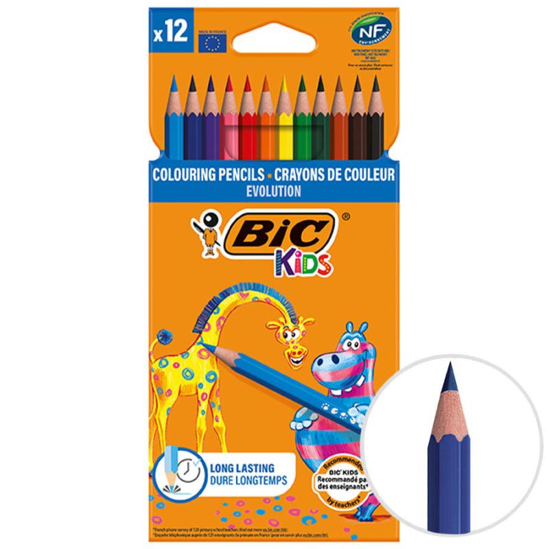 Bic Kids Evolution 82902910 Kuru Boya Kalemi 12 Renk