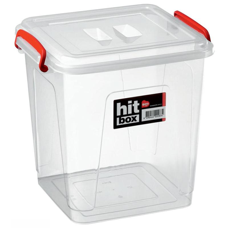 Bora Plastik Kare Kapaklı Kasa No: 16  19,5L