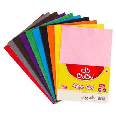 BuBu A4 Keçe 20 cm x 30 cm Karışık Renk 10'lu