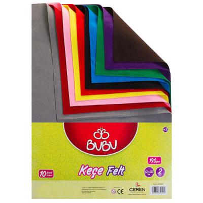 BuBu A4 Keçe 50 cm x 70 cm Karışık Renk 10'lu
