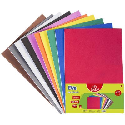 BuBu Eva Yapışkanlı 50 cm x 70 cm 10 Renkli Kağıt