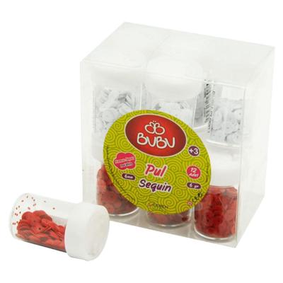 BuBu Pul Kırmızı-Beyaz 6 Gr Karışık Renk 1 Tüp