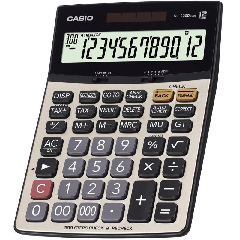 Casio DJ-220D Plus Masaüstü Hesap Makinesi 12 Haneli