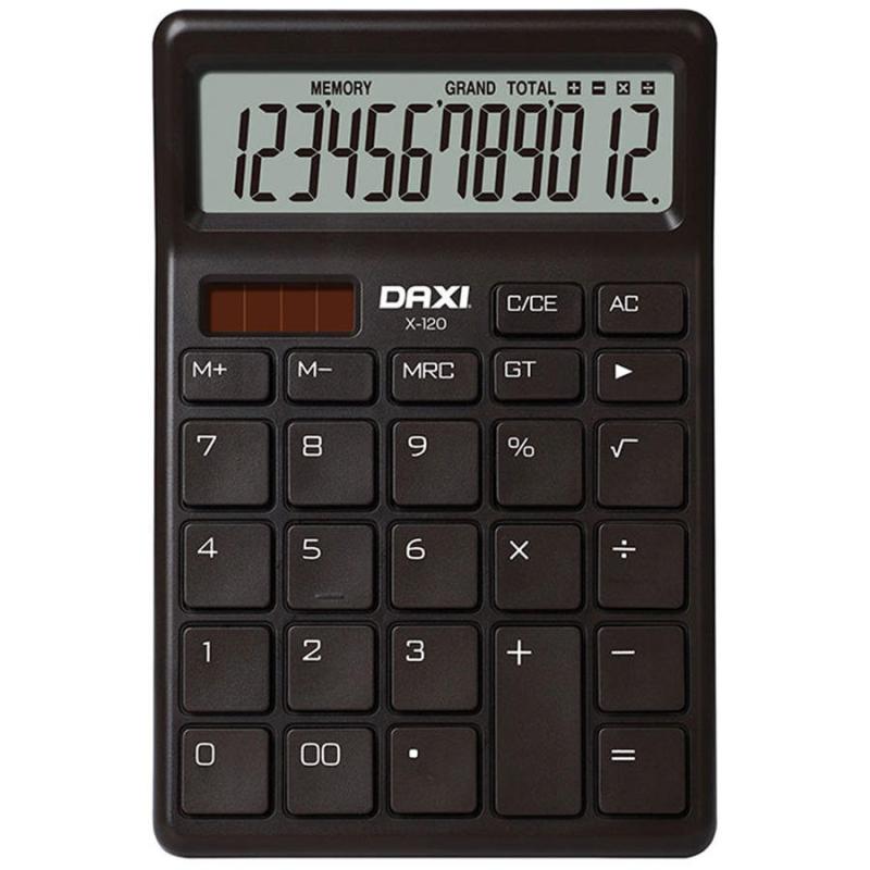 Daxi X-120S Masaüstü Hesap Makinesi 12 Haneli Siyah