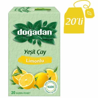 Doğadan Yeşil Çay Limonlu 20 Li