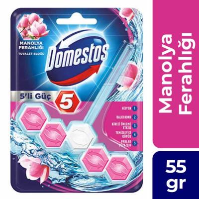 Domestos Klozet Blok 5 Li Top Manolya Ferahlığı 55 Gr