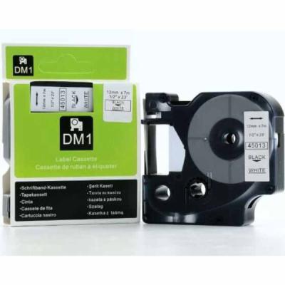 Dymo LabelManager D1 Yedek Şerit 12 mm x 7 Mt Beyaz Siyah 45013
