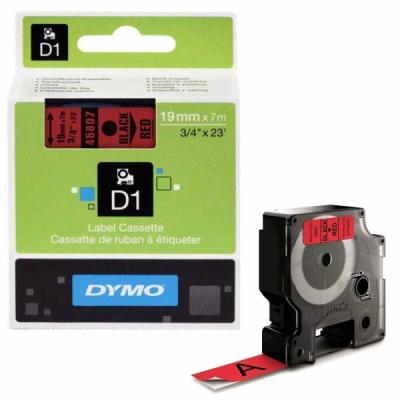 Dymo LabelManager D1 Yedek Şerit 19 mm x 7 Mt Kırmızı Siyah 45807