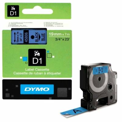 Dymo LabelManager D1 Yedek Şerit 19 mm x 7 Mt Mavi Siyah 45806