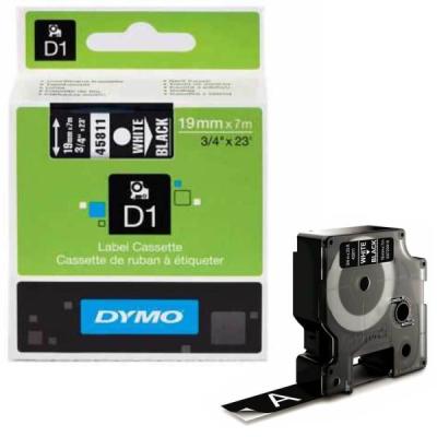 Dymo LabelManager D1 Yedek Şerit 19 mm x 7 Mt Siyah Beyaz 45811