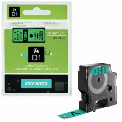 Dymo LabelManager D1 Yedek Şerit 19 mm x 7 Mt Yeşil Siyah 45809
