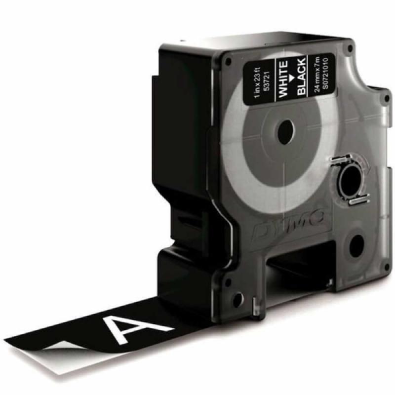 Dymo LabelManager D1 Yedek Şerit 24 mm x 7 Mt Siyah Beyaz 53721