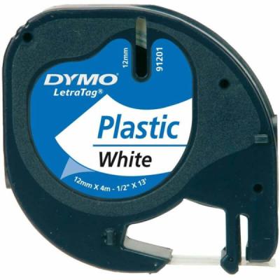 Dymo LetraTag Plastik Şerit 12 mm x 4 Mt Beyaz 59422