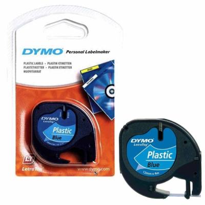 Dymo LetraTag Plastik Şerit 12 mm x 4 Mt Mavi 59426