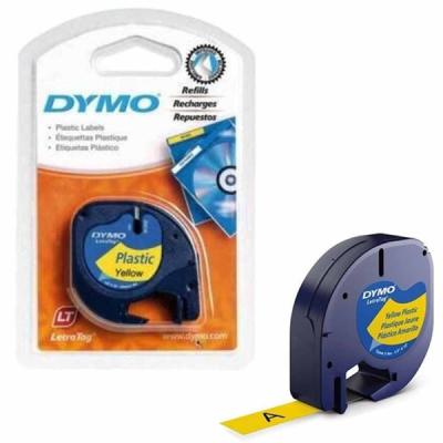 Dymo LetraTag Plastik Şerit 12 mm x 4 Mt Sarı 59423