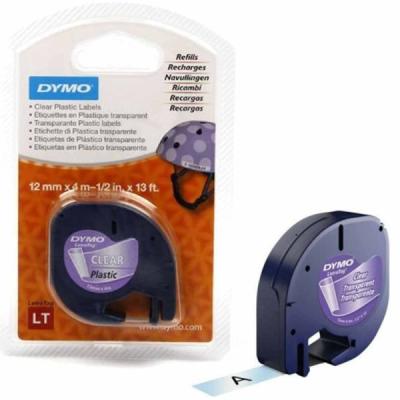 Dymo LetraTag Plastik Şerit 12 mm x 4 Mt Şeffaf 12268