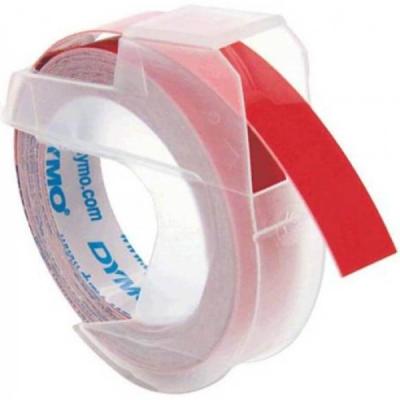 Dymo Mekanik Etiketleme Makinesi için Kabartma Şerit 9 mm x 3 Mt Kırmızı 520102