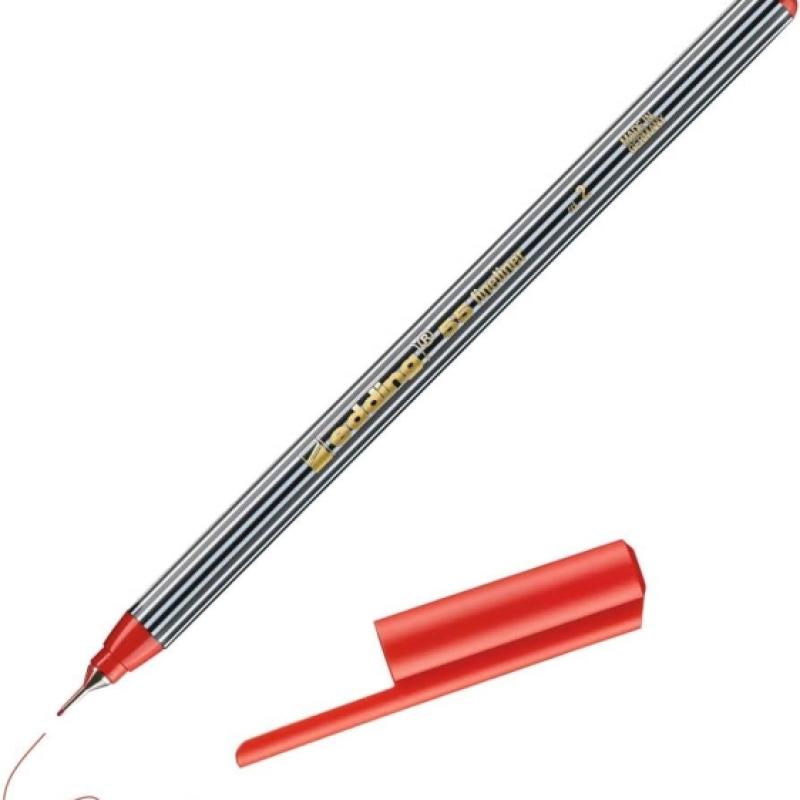 Edding Fine Pen Stabilo Kalem E-55 0.3 mm Kırmızı
