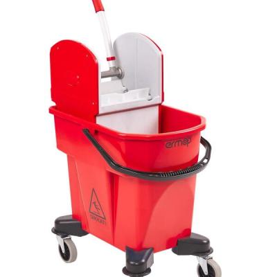 Ermop Tek Bölmeli Presli Temizlik Kovası Pls. 20 Litre Kırmızı