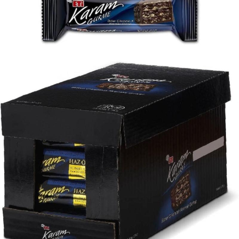 Eti Karam Gurme Bitter Çikolatalı Gofret 50 Gr 18 Adet