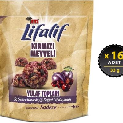 Eti Lifalif Kırmızı Meyveli Yulaf Topları 33 Gr 16 Adet