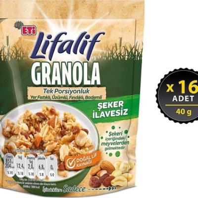 Eti Lifalif Kuruyemişli Granola 40 Gr 16 Adet