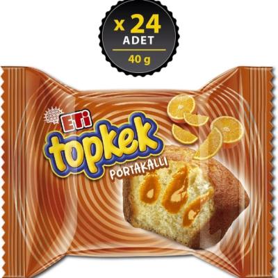 Eti Topkek Portakallı Kek 40 Gr 24 Adet