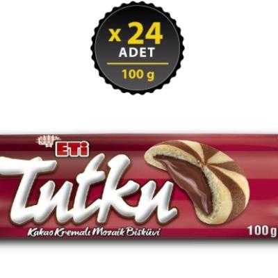 Eti Tutku Kakao Kremalı Mozaik Bisküvi 100 Gr 24 Adet