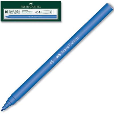 Faber Castell 45 Keçeli Kalem 10 lu Mavi 155001