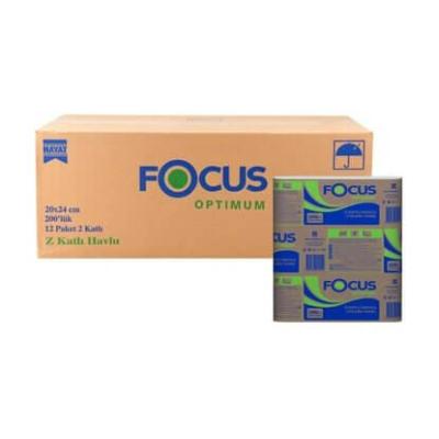 Focus Optimum Z Katlama Dispenser Havlu 200 Yaprak x 12 Paket