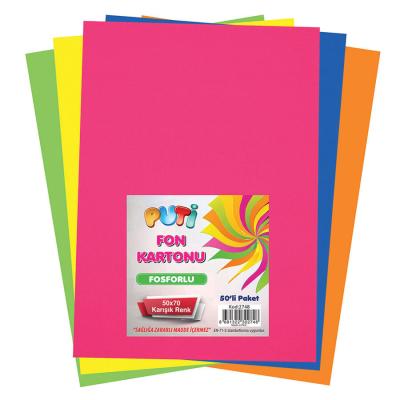 Fon Karton Fosforlu 25 cn x 35 cm 10 Renk