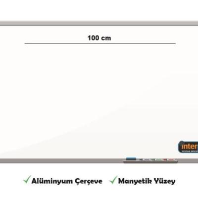 İnter Duvara Monte Yazı Tahtası Manyetik Yüzey 70x100 Cm INT-601-1
