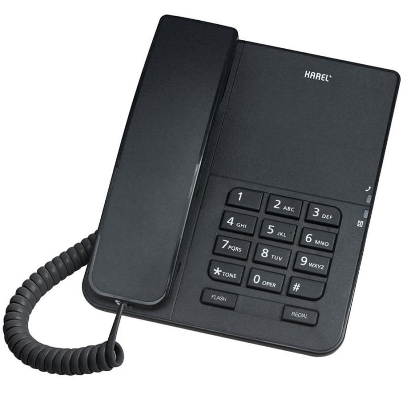 Karel TM140 Kablolu Telefon Siyah