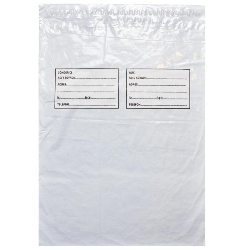 Kargo Poşeti Küçük Boy 33 cm x 25 cm +5 cm Körük 50'li Paket