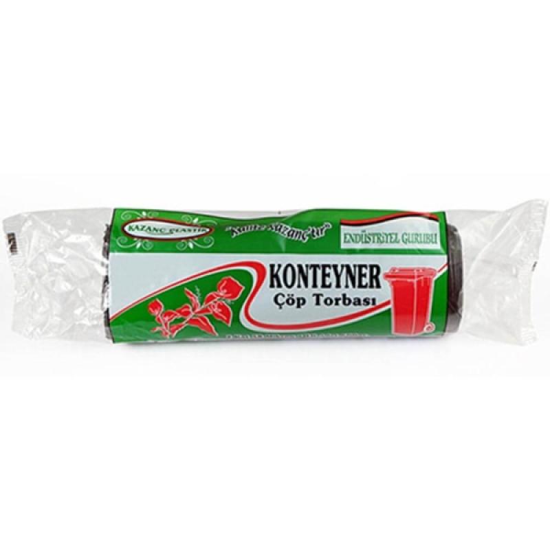 Kazanç 240 Lt Konteyner 100 Mikron Siyah Çöp Torbası 120x150 Cm 5 Li 10 Paket