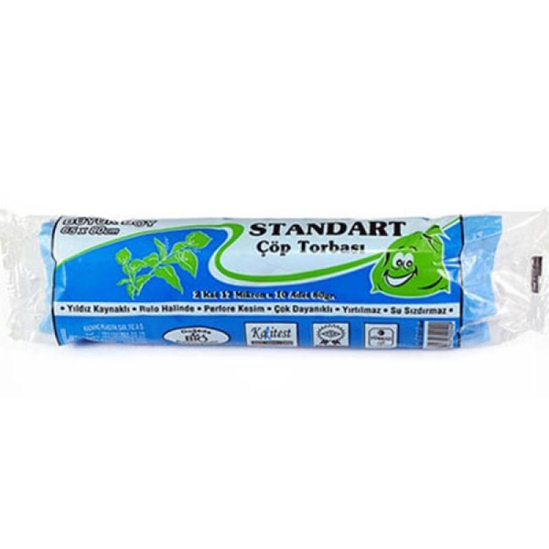 Kazanç Standart Büyük Siyah Çöp Torbası 65x80 Cm 10 Lu 50 Paket
