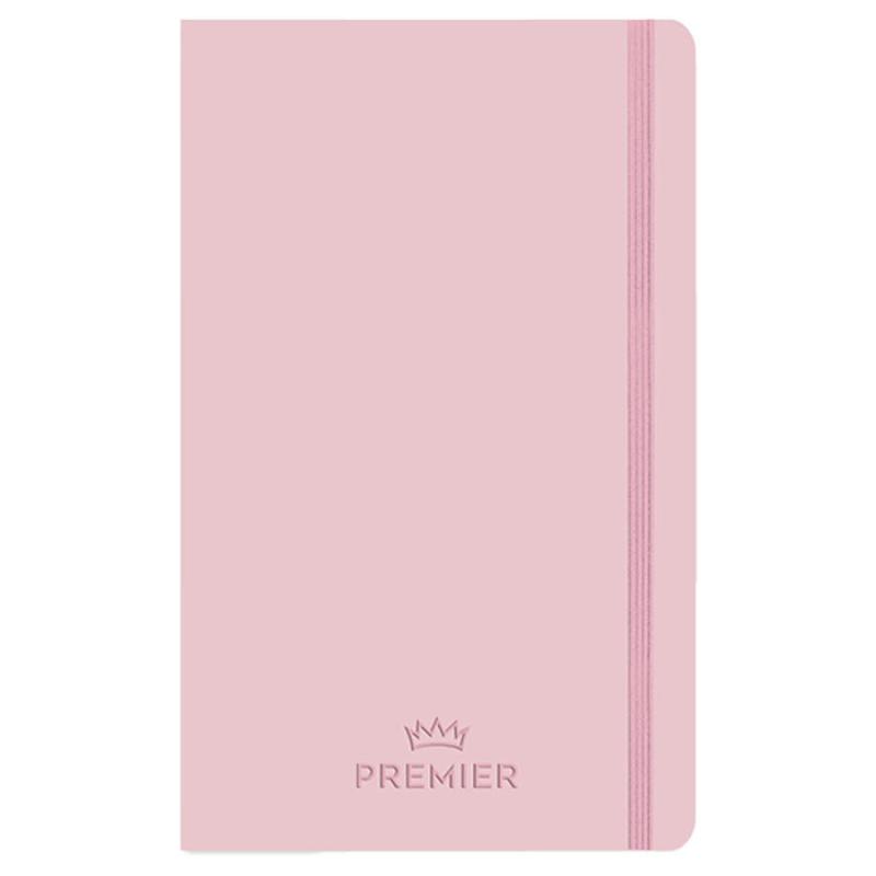 Keskin Color Premier Ciltli 13 cm x 21 cm Kareli 96 Yaprak Pembe Defter