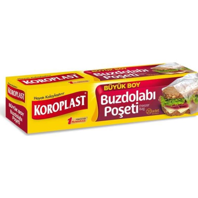 Koroplast Buzdolabı Poşeti Büyük Boy 30x45 Cm 20 Li