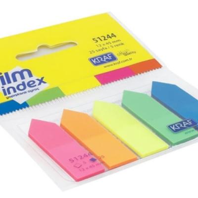 Kraf Film Index Ok Şekilli 5 Renk 51244