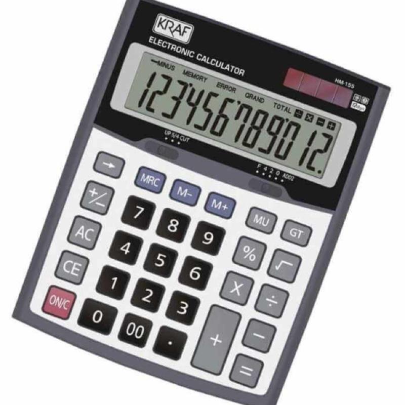 Kraf Hesap Makinesi Masaüstü 12 Hane HM-155