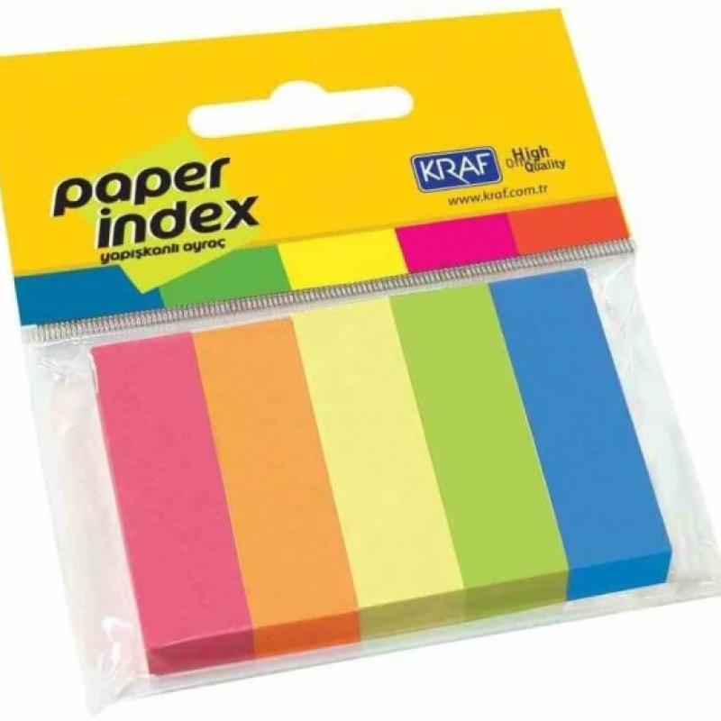 Kraf Kağıt Index 15x50 mm 5 Renk 100 Sayfa 1550