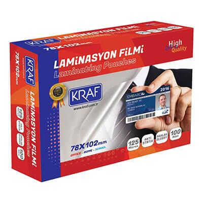Kraf Laminasyon Filmi 78x102 mm 125 Mic 100 Lü 2127