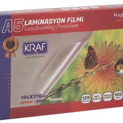 Kraf Laminasyon Filmi Parlak A5 125 Mic 100 Lü 2125