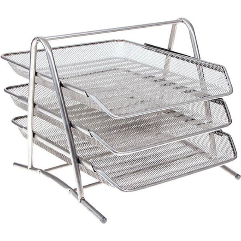 Kraf Perfore Evrak Rafı Metal 3 Katlı Gri 460G