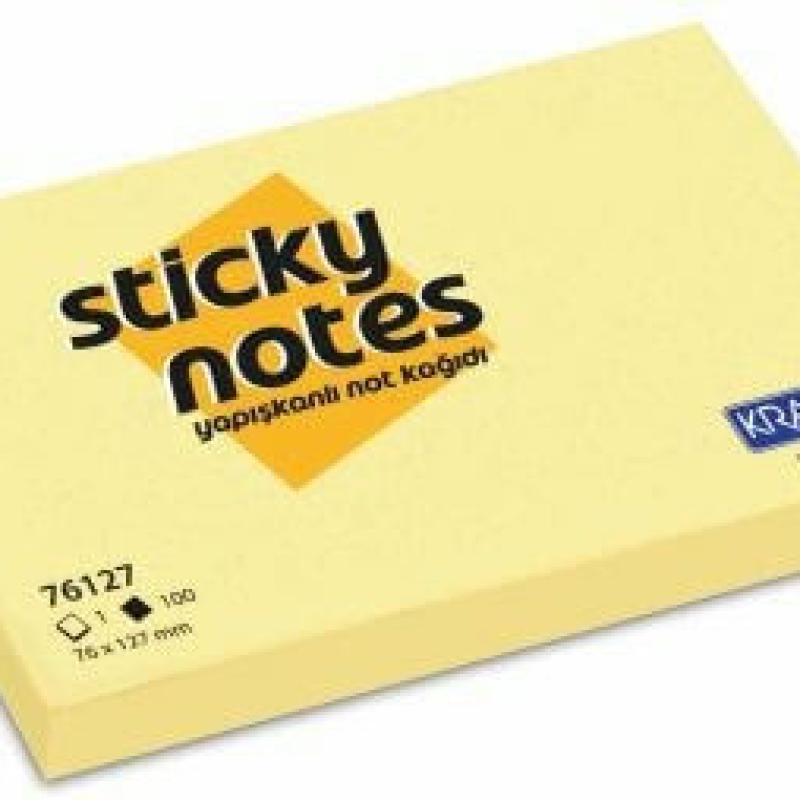 Kraf Yapışkanlı Not Kağıdı 76x127 Sarı 76127 100 Yaprak