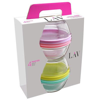 Lav Master Kapaklı Saklama Kabı 4lü 250cc LV-MST243