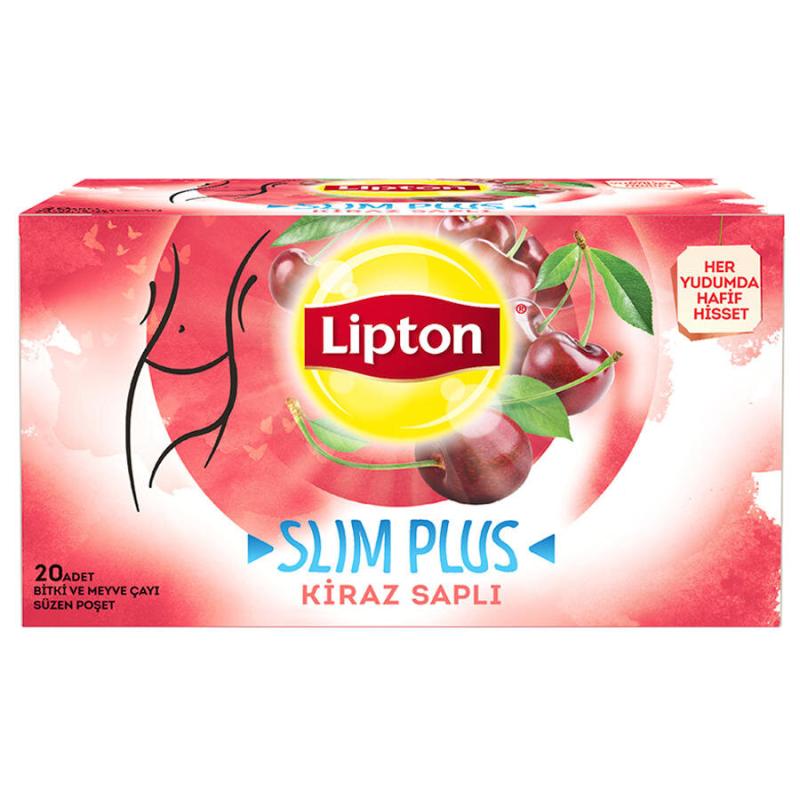 Lipton Slim Plus Kiraz Saplı  Çay 20'li