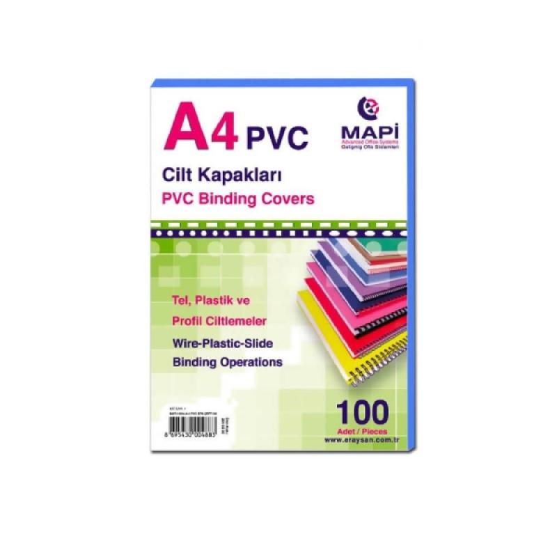 Mapi A4 Cilt Kapağı Mavi 160 Mic 100 Lü