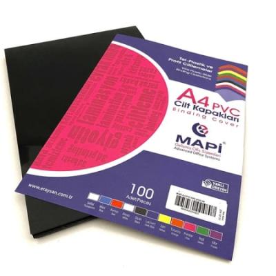 Mapi A4 Cilt Kapağı Siyah 160 Mic 100 Lü